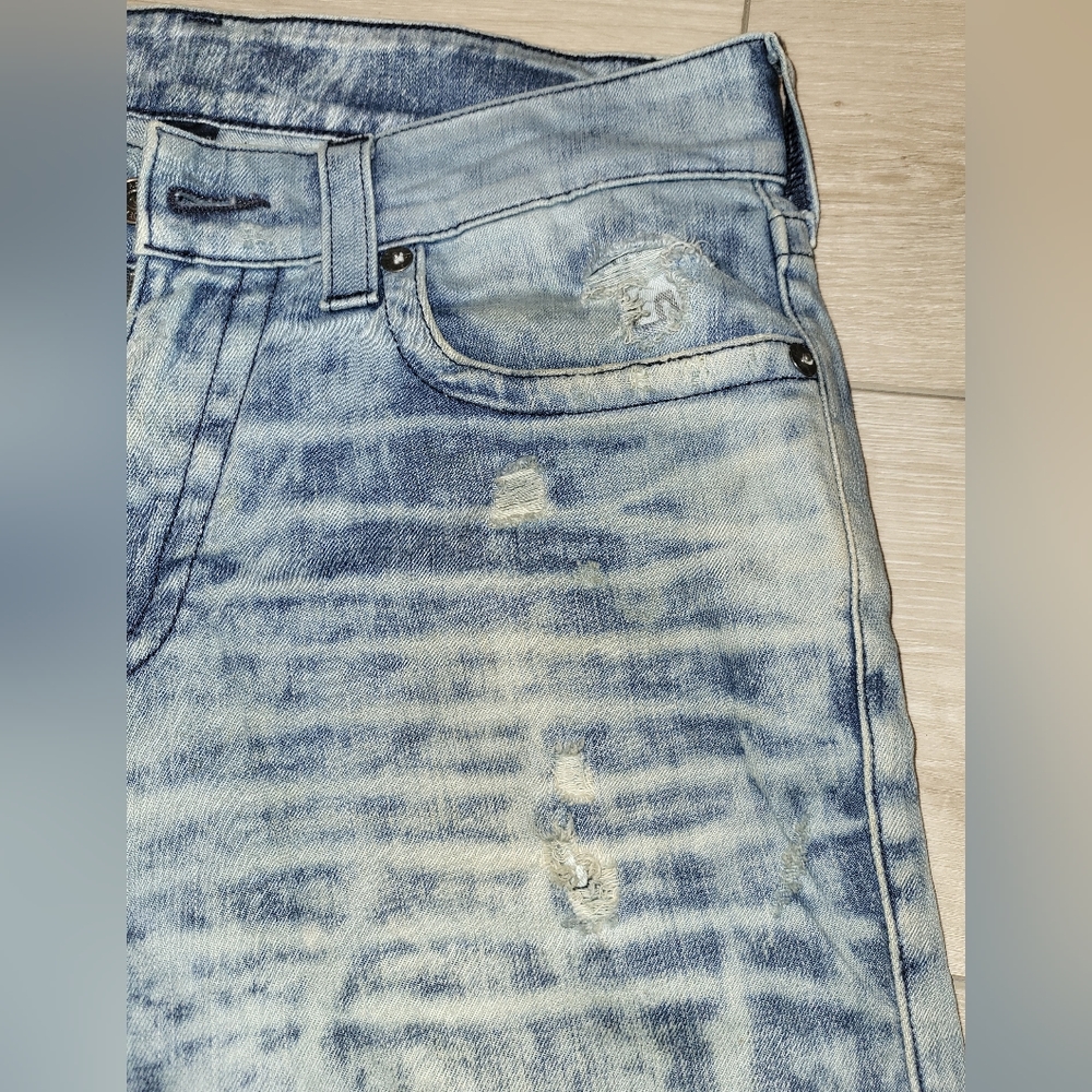 👖True Religion "Mick" Distressed Blue Jeans (32)W - Picture 3 of 16